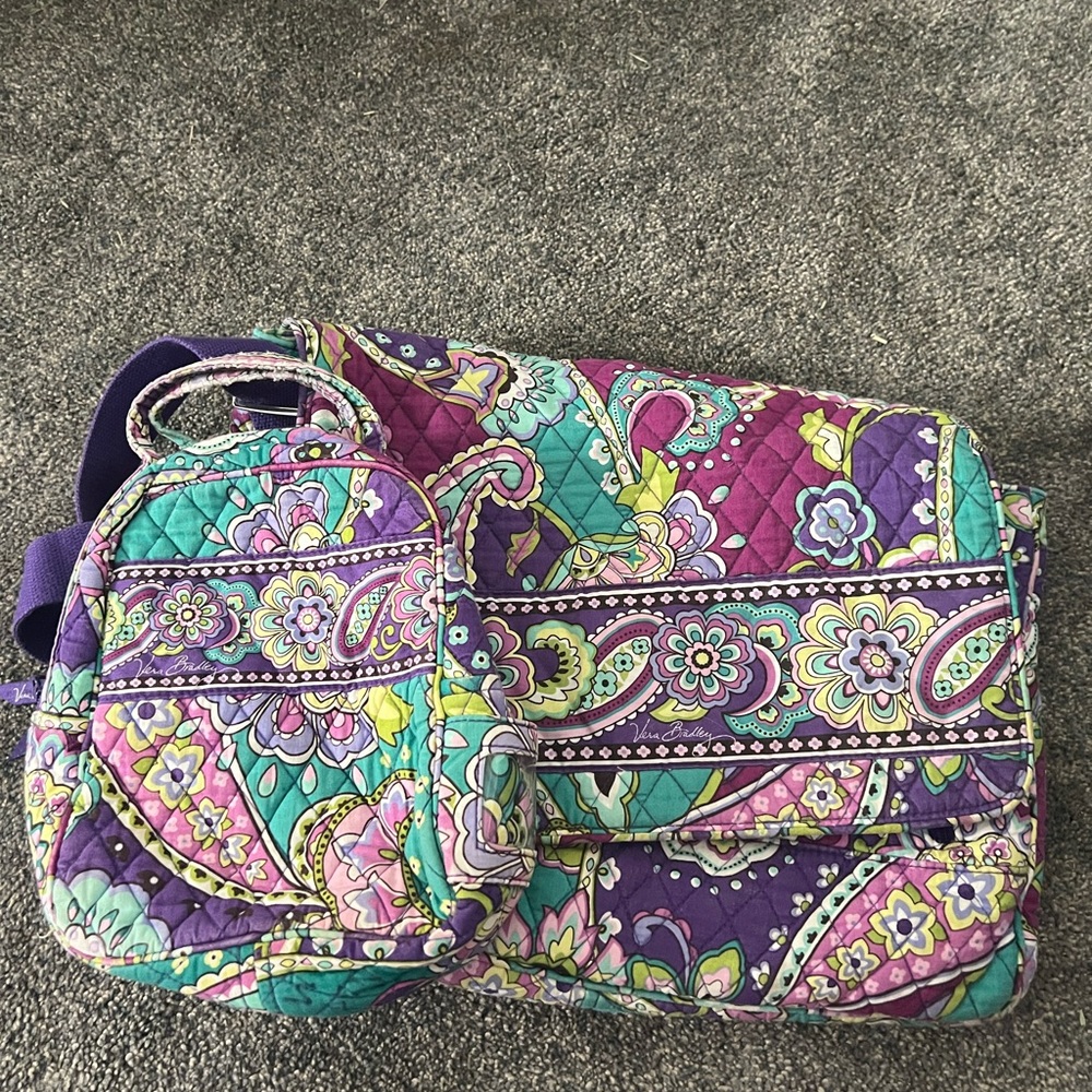 Vera Bradley Messenger and Lunch Bag